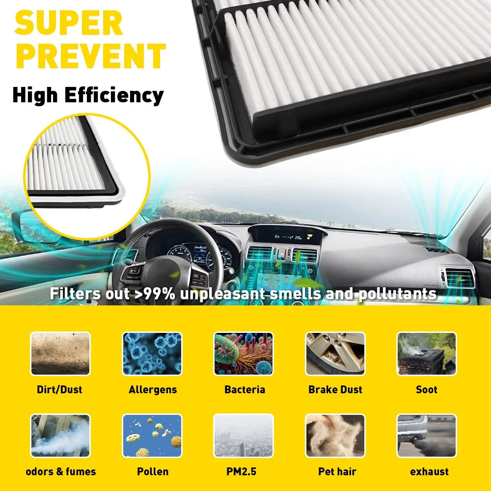 Combo Set Engine Cabin Air Filter for Subaru Forester WRX Impreza XV Crosstrek (2009–2018)