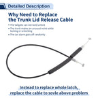 Trunk Lid Release Cable for Honda Fit (2007–2008) No. 74830SAA003