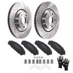 Front Brake Rotors & Pads Kit for Lexus NX300 NX300h (2015–2021)