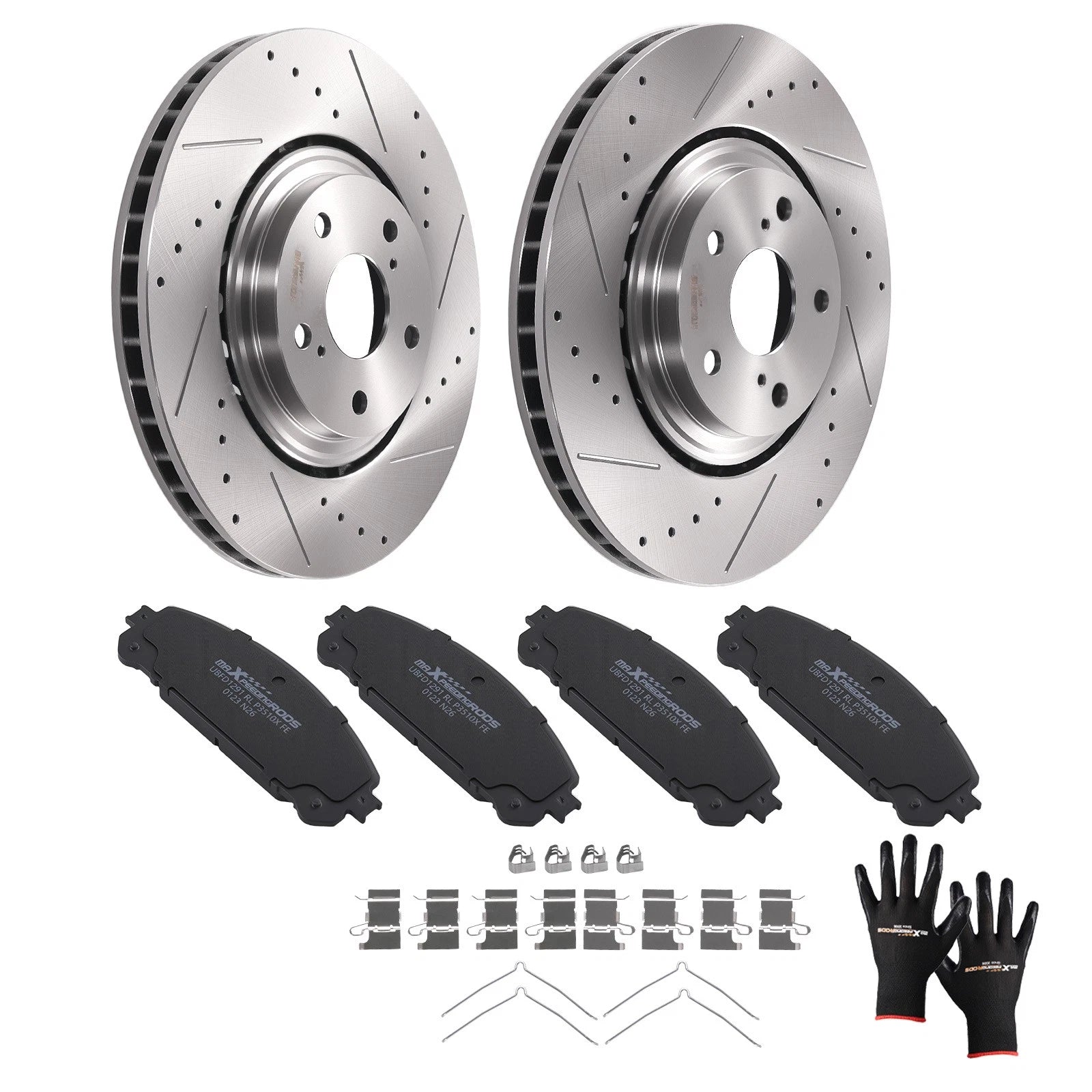 Front Brake Rotors & Pads Kit for Lexus NX300 NX300h (2015–2021)