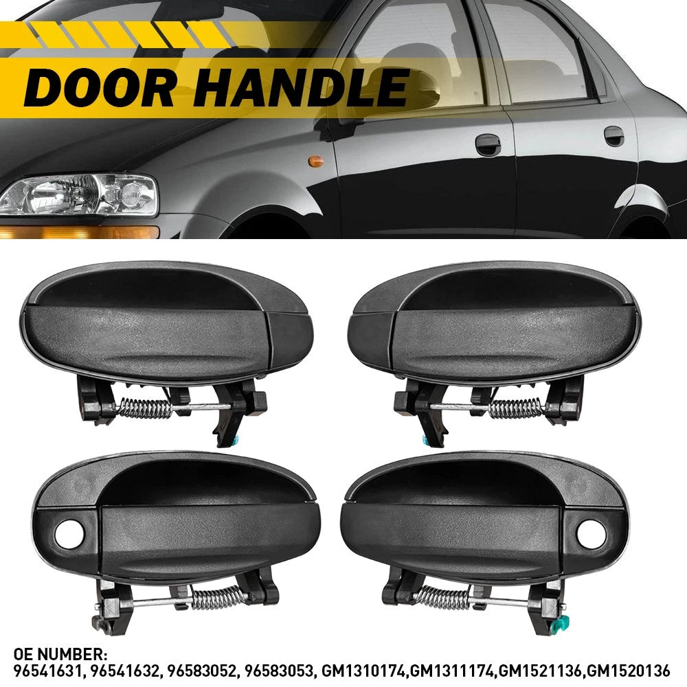 Set of 4 Outside Door Handles for Chevy Aveo/Aveo5 (2004–2011)
