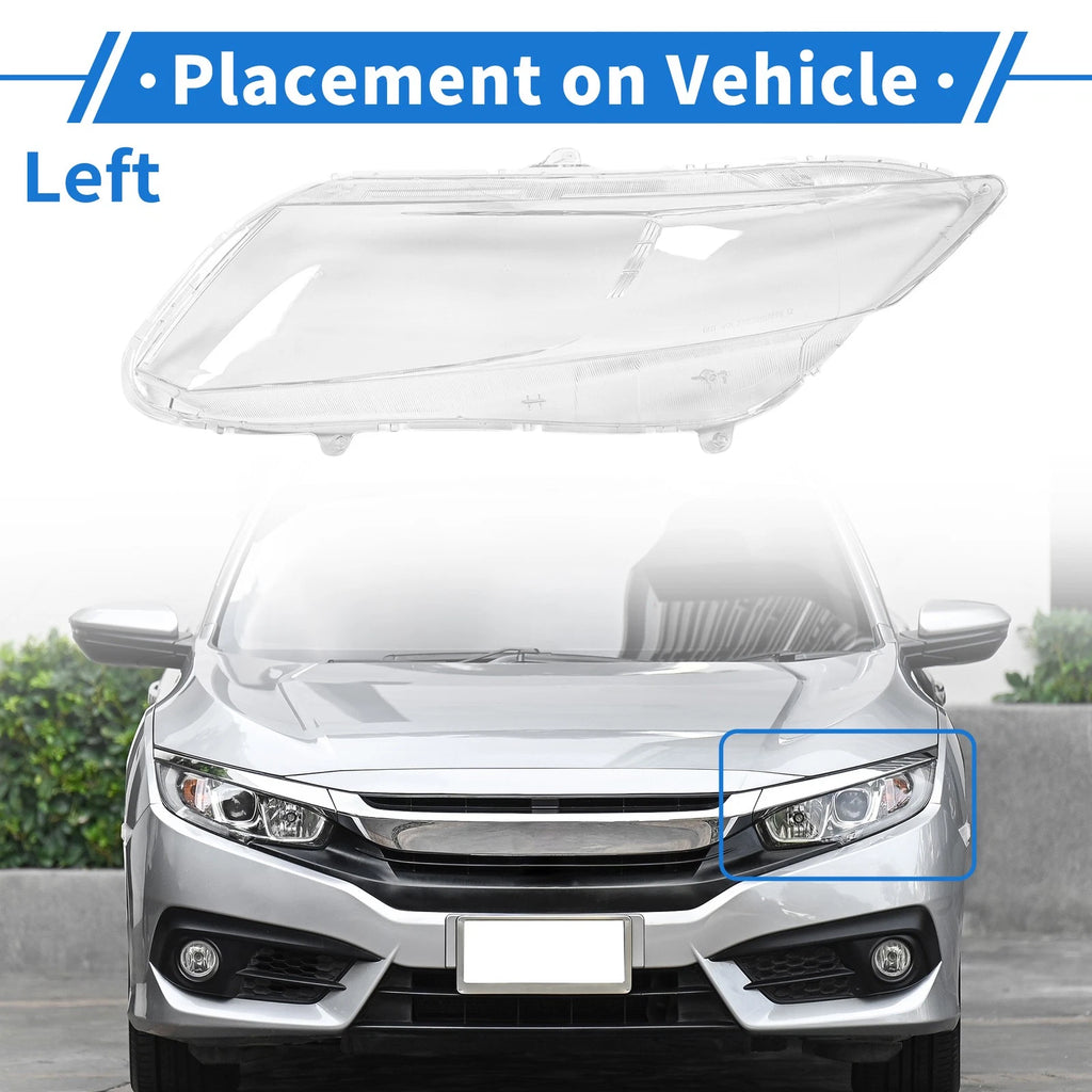 Headlight Lens Cover for Honda Civic (2012–2015) PC Clear