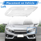 Headlight Lens Cover for Honda Civic (2012–2015) PC Clear