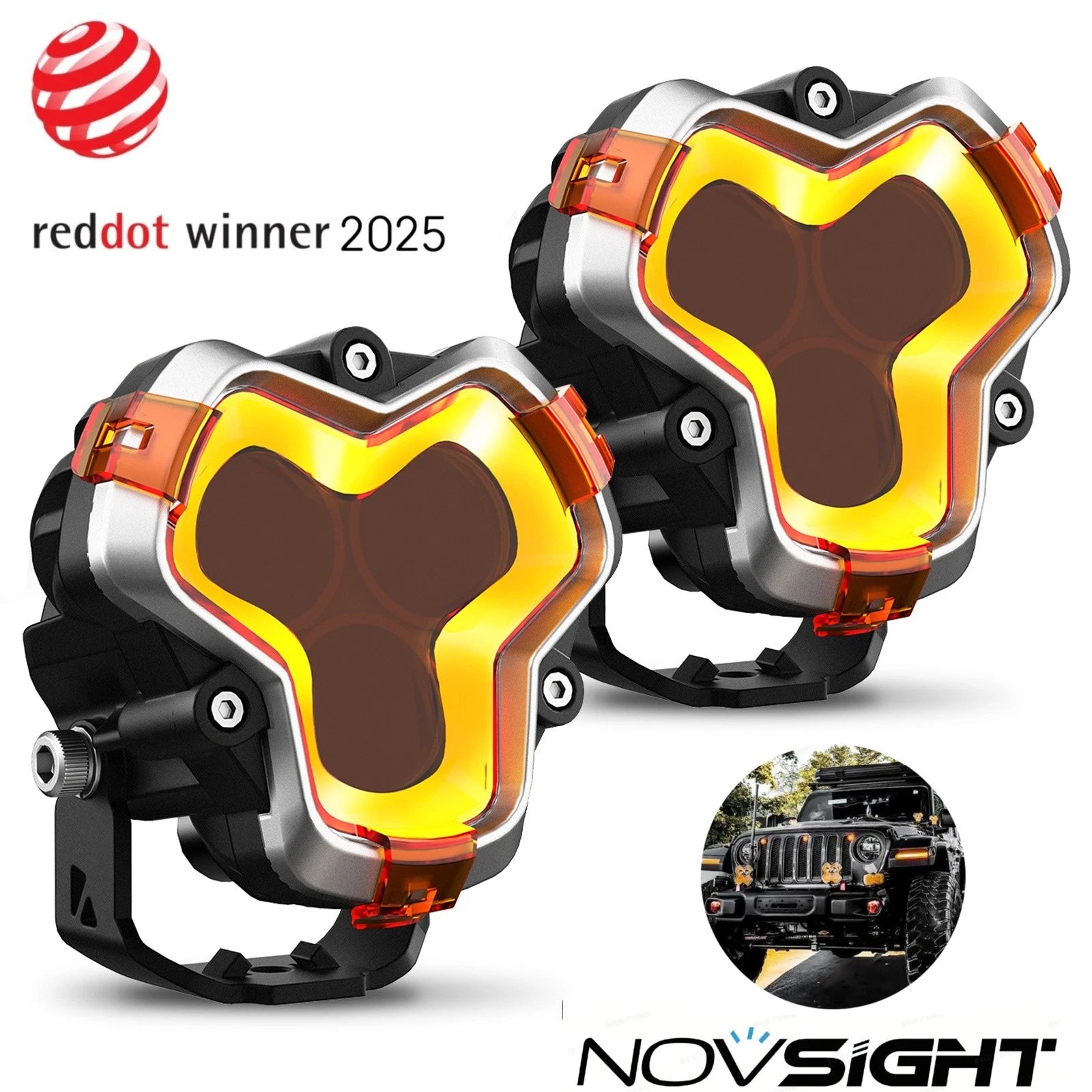 2X 3" LED Pod Light for Pickup Truck