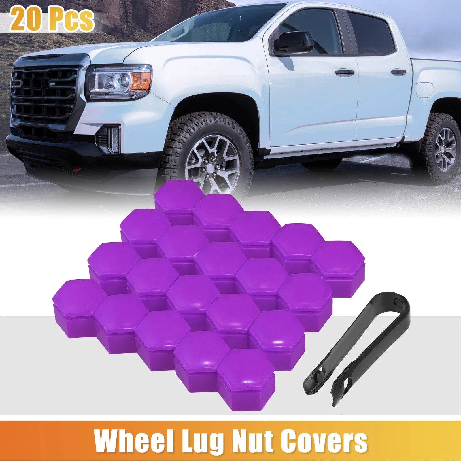 20 Pcs 22mm Wheel Lug Nut Cover for Land Rover Range Rover Sport (2006–2013) Purple