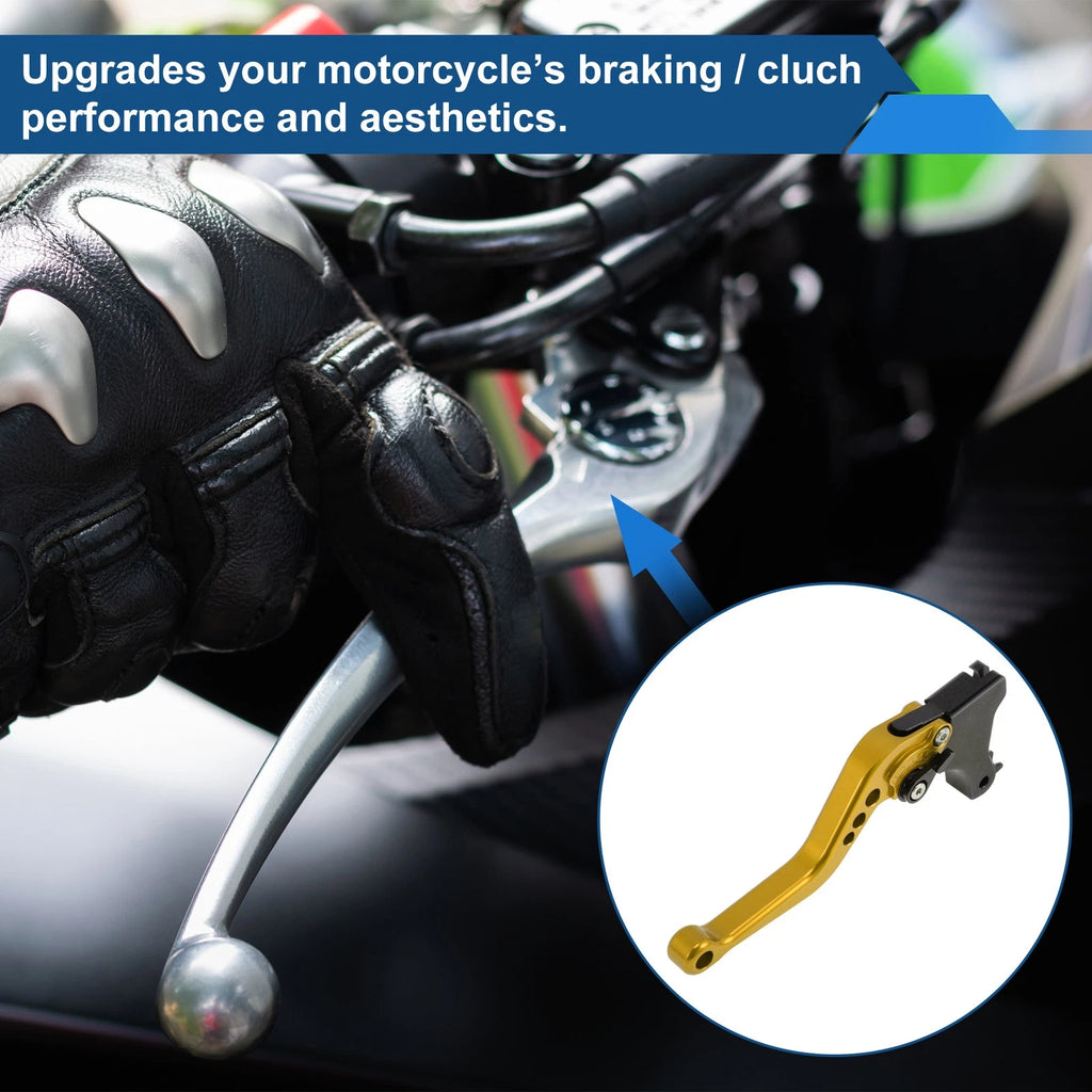 Adjustable Short Brake Clutch Levers for BMW F650GS (2008–2012) - Gold Tone