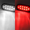 Set of 4 Sealed LED 6" Oval White/Red Tail Lights for Trailer Truck