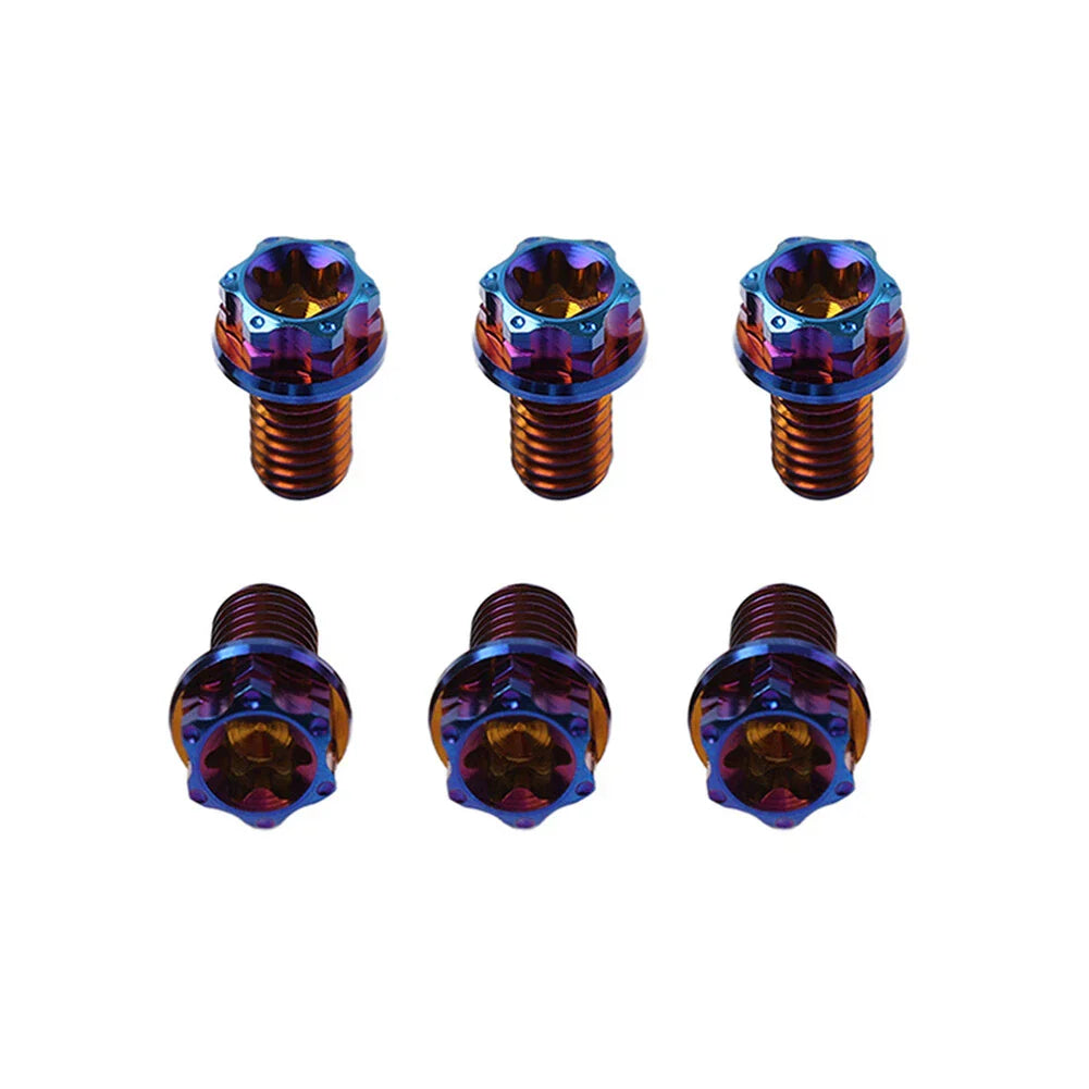 6 x M10x10mm Titanium Torx Head Flange Screws for Motorcycle Bike