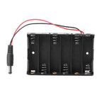 Set of 6 AA Battery Holder Box with DC 5.52.1mm Plug for Arduino