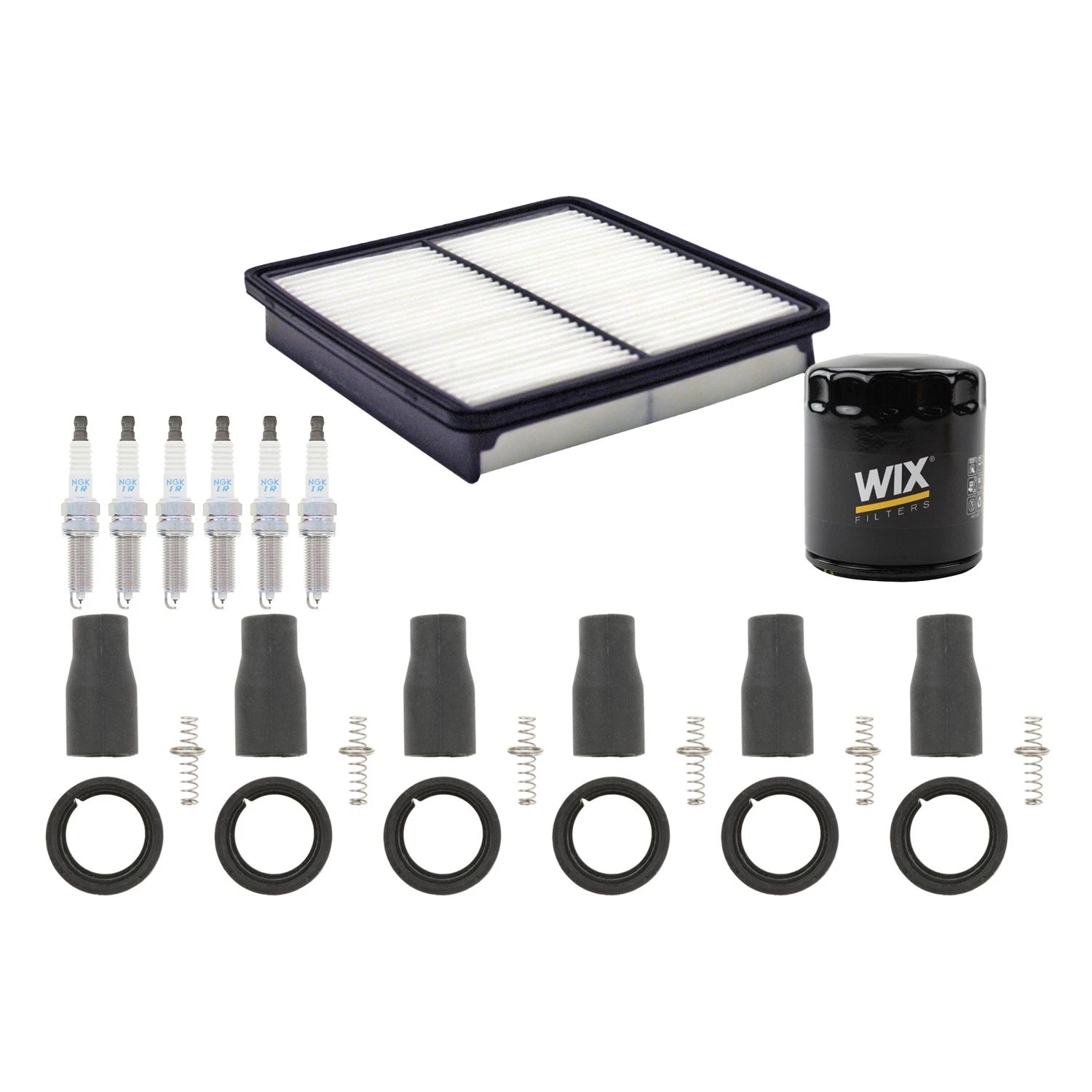 Tune Up Kit with NGK 6 Spark Plugs & Coil Boots for Santa Fe, Sorento (2006–2010)