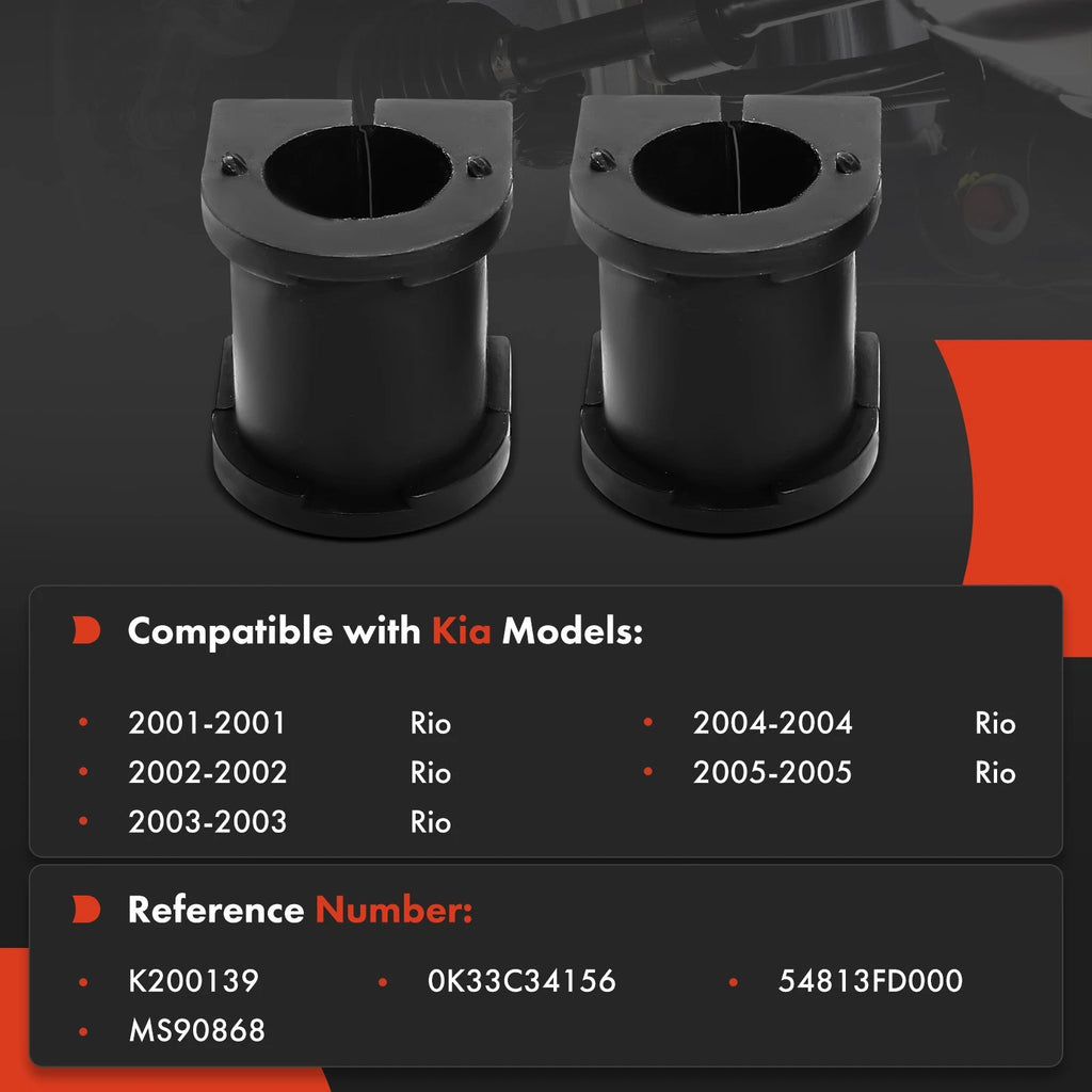 2X Front Sway Bar Bushings for Kia Rio (2001-2005)