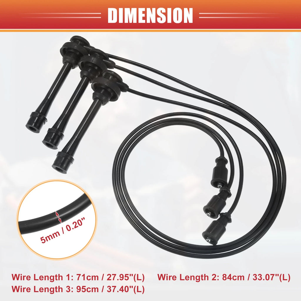3X Spark Plug Wire Ignition Coil Cable for Mitsubishi Montero  MN153270