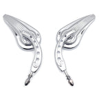 Chrome Raindrop Side Mirrors for Harley Touring Street Glide Road Glide (2014–2023)