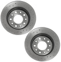 2X Brembo Xtra Rear X-Drilled Brake Disc Rotors 264mm for Dodge Dart (2013–2016)