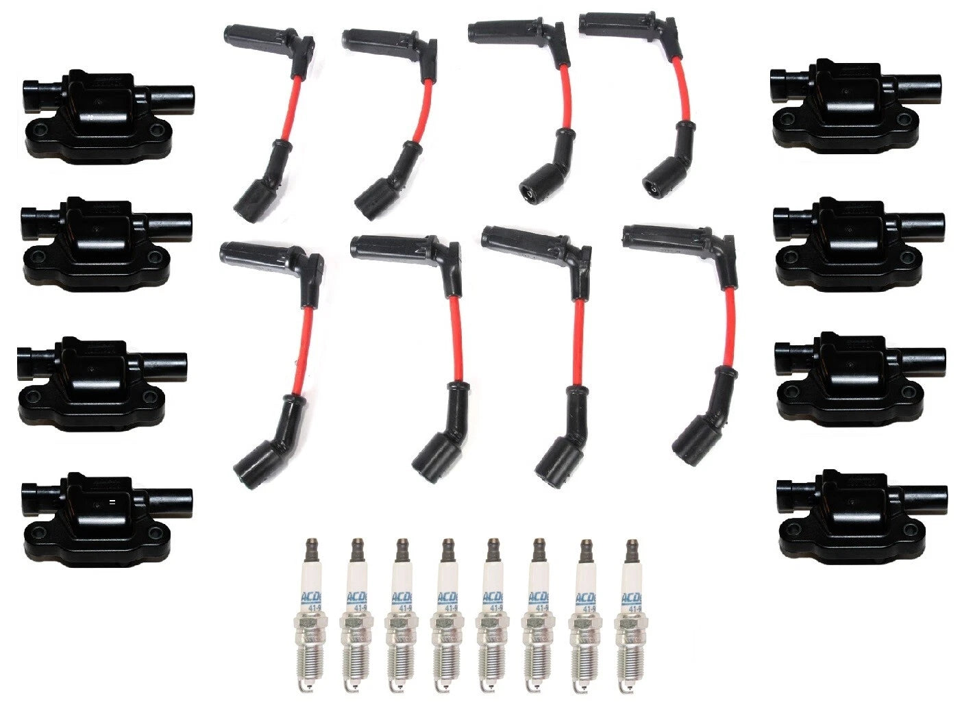 Set of 8 Ignition Wires & 8 Spark Plugs for Corvette CTS SSR Tahoe H3 (2005–2013)