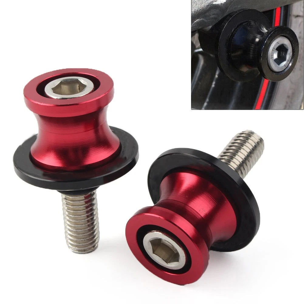 Swingarm Slider Stand Screws 8MM for Kawasaki ZX6R (2012–2021) Red CNC