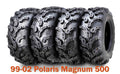 Full Set of 4 ATV Tires 25x8-12 & 25x11-10 for Polaris Magnum 500 (1999–2002)