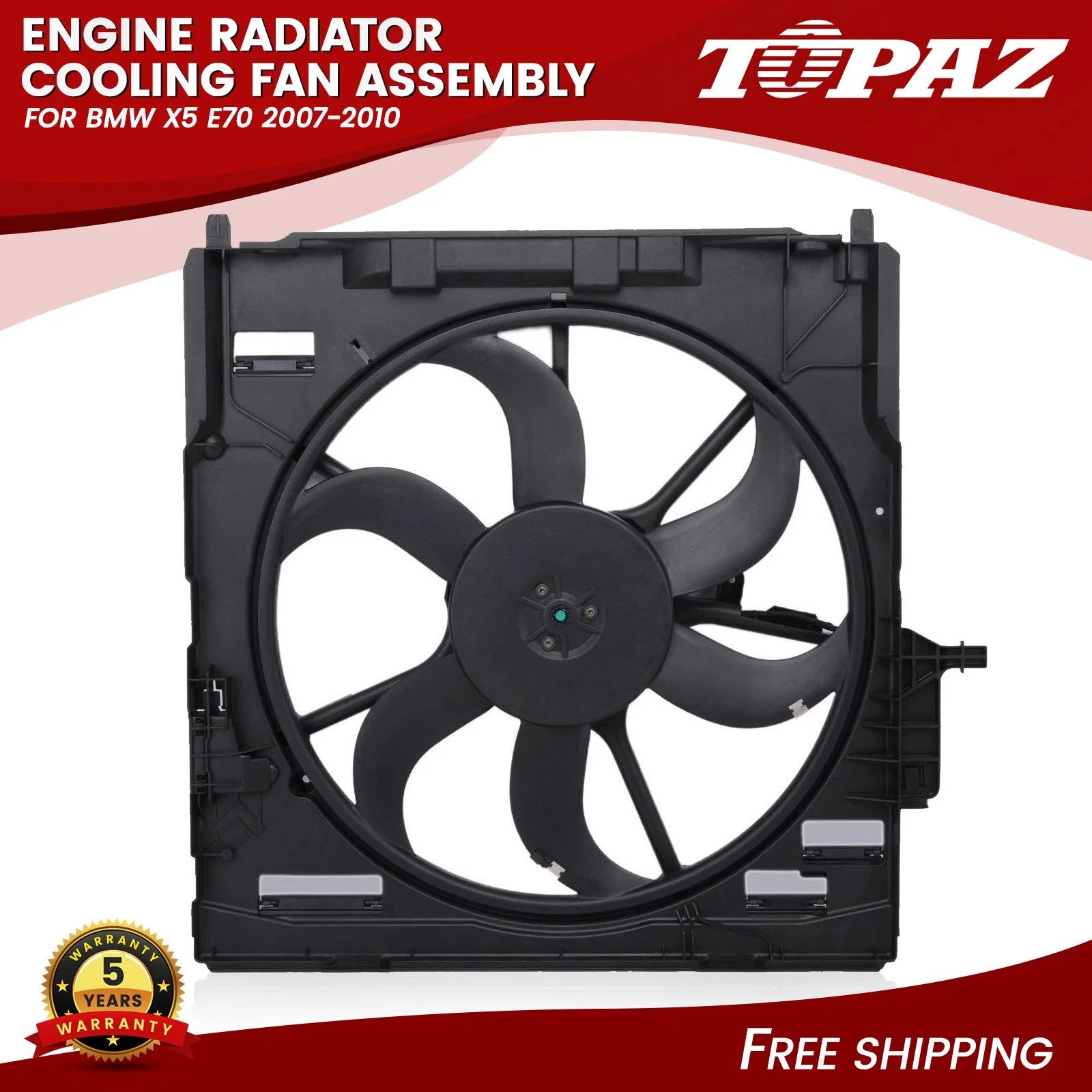 Radiator Engine Cooling Fan Assembly for BMW X5 (2007–2010)