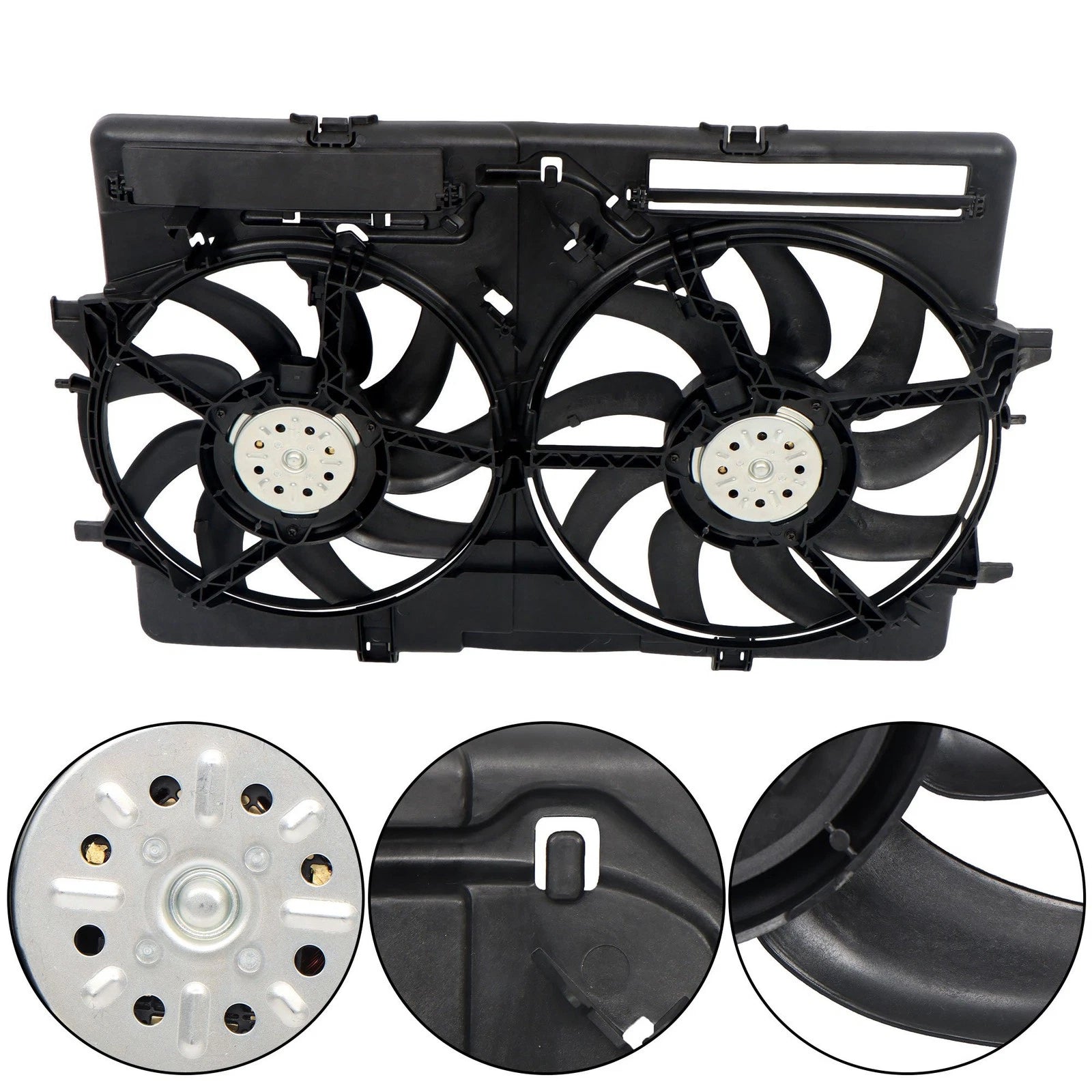 Dual Radiator Cooling Fan Assembly for Audi A5 Q3 A6 A4 Q5
