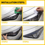 Glossy Black Headlight Eyelid Eyebrow Cover for Infiniti Q50 (2014–2021)