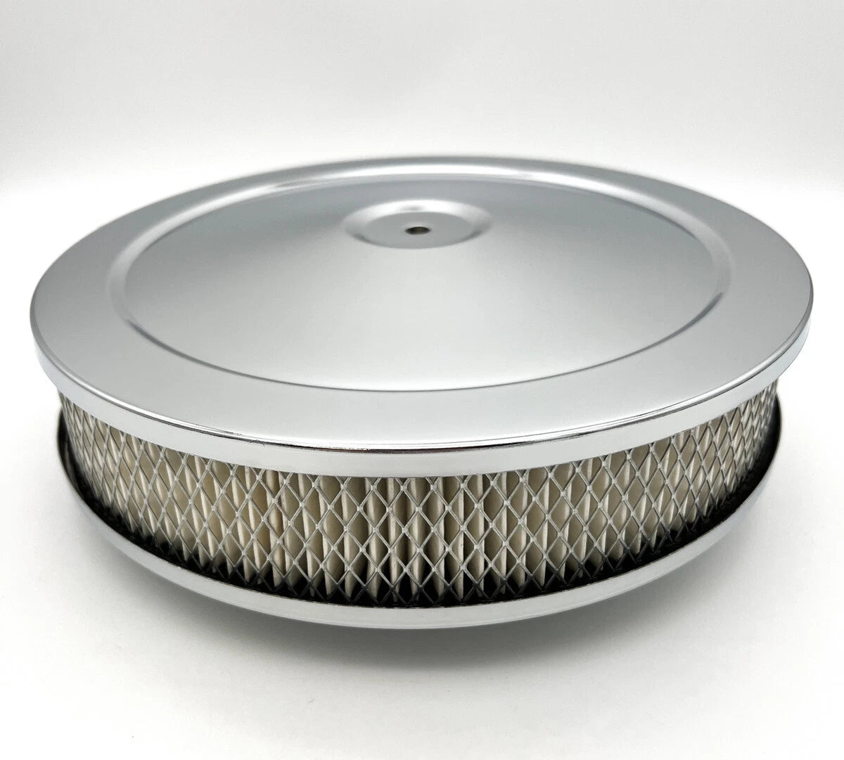 Round Chrome Air Cleaner 10 in with 5-1/8 in Neck for Holley Edelbrock (—)