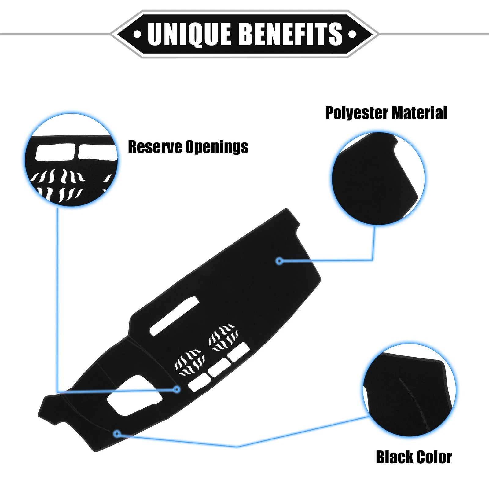 Dashboard Cover Mat for Mazda CX-5 (2016–2023) Black