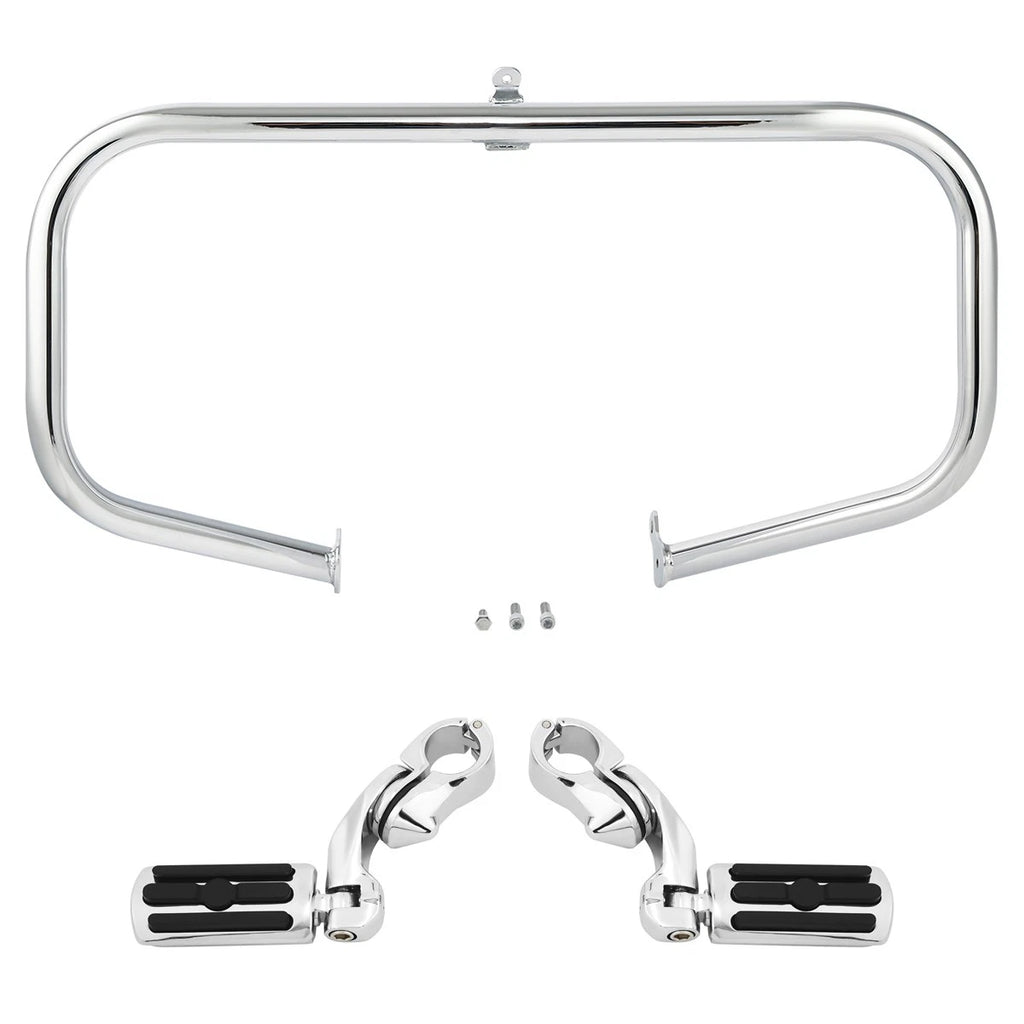 Engine Guard Crash Bar Footpegs for Harley Street Road Glide (2009–2024)