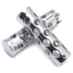 25mm Chrome Slotted Hand Grips for Harley Road King/Street Glide/Fat Boy