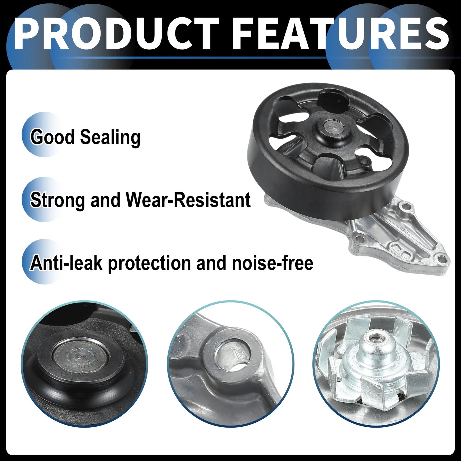 Water Pump for Honda CR-V (2002–2006) No. 19200PNA003 with Rubber Ring Kit