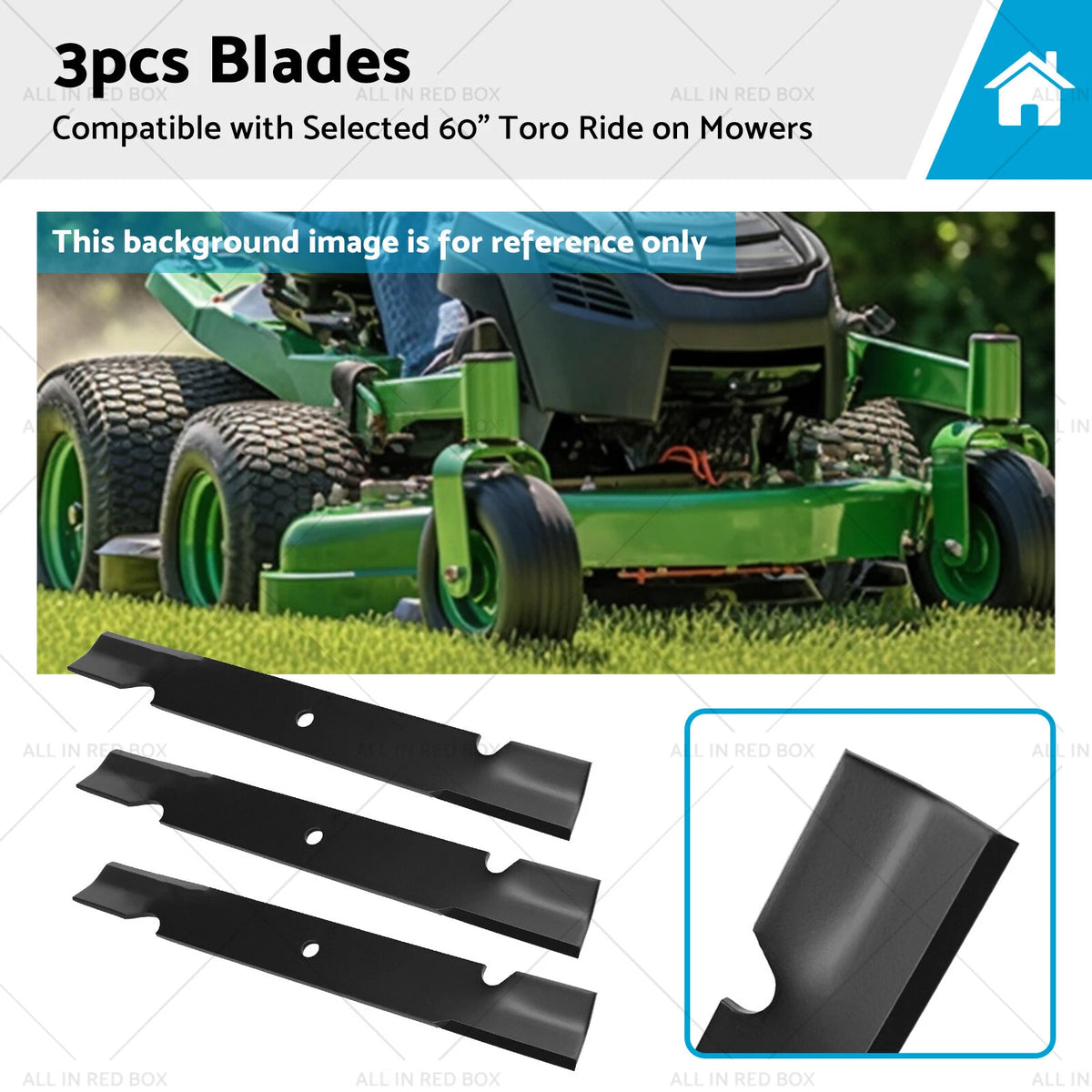 3X Blades for Toro Ride-On Mowers (60") 18931 9383 12441