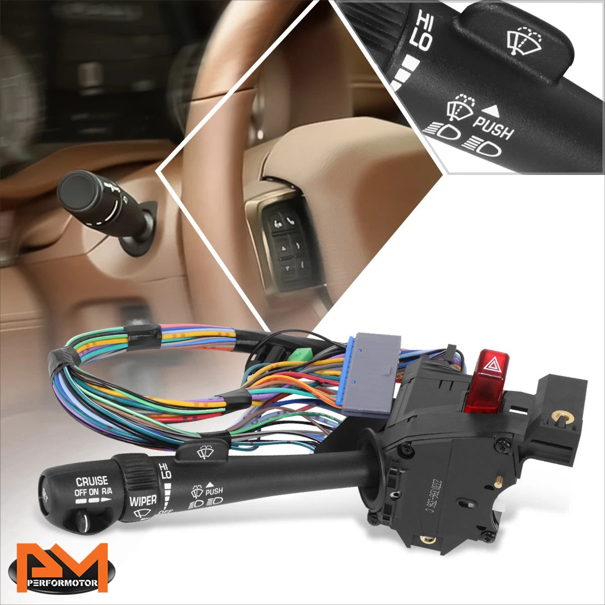 Cruise Control Turn Signal Hazard Light Switch for S10 Sonoma Bravada (1998–2004)