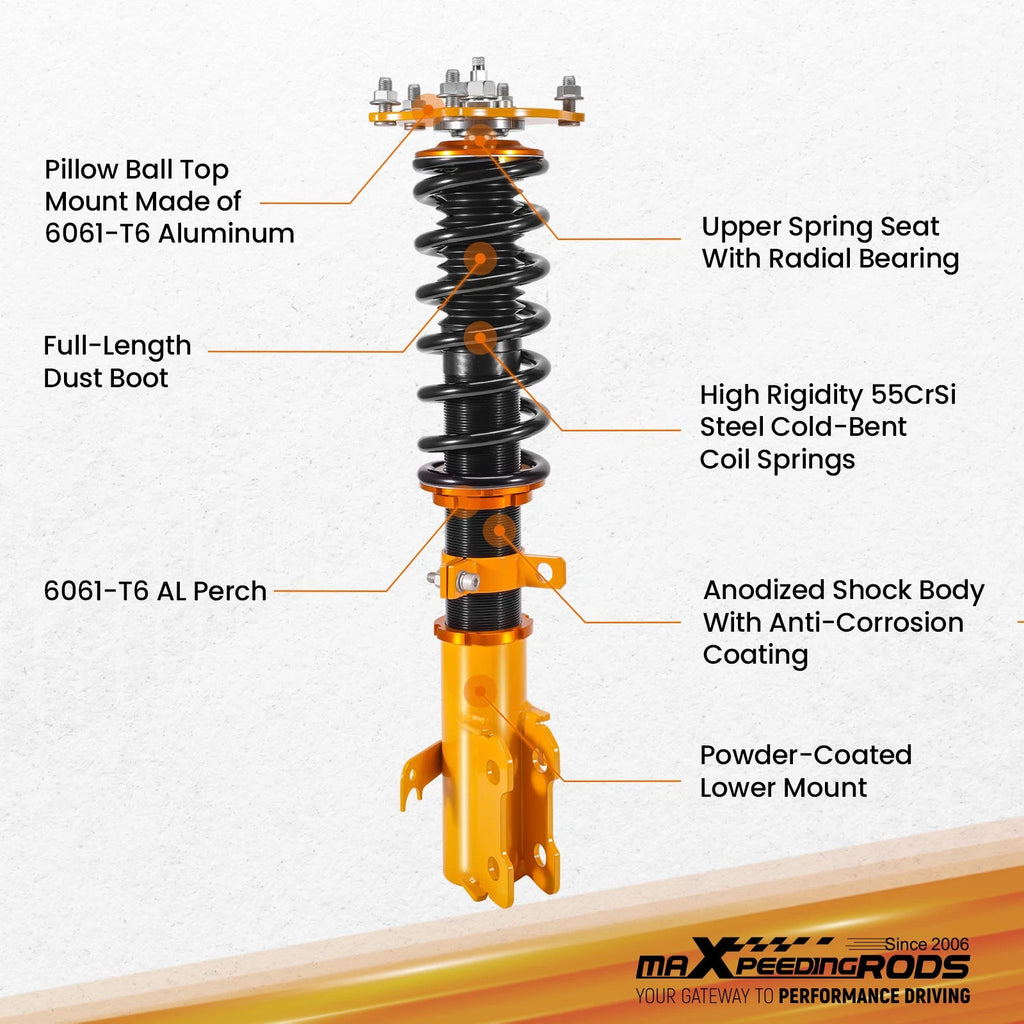 Adjustable Coilover Lowering Kit for Honda CR-V (2007-2011)