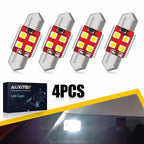 Set of 4 Auxito DE3175 31MM 6000K LED Dome Light Bulbs for Acura Subaru