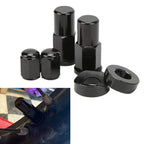 Rim Lock Nuts Spacer Kit for Universal Motorcycle (All Years) - Black Aluminum