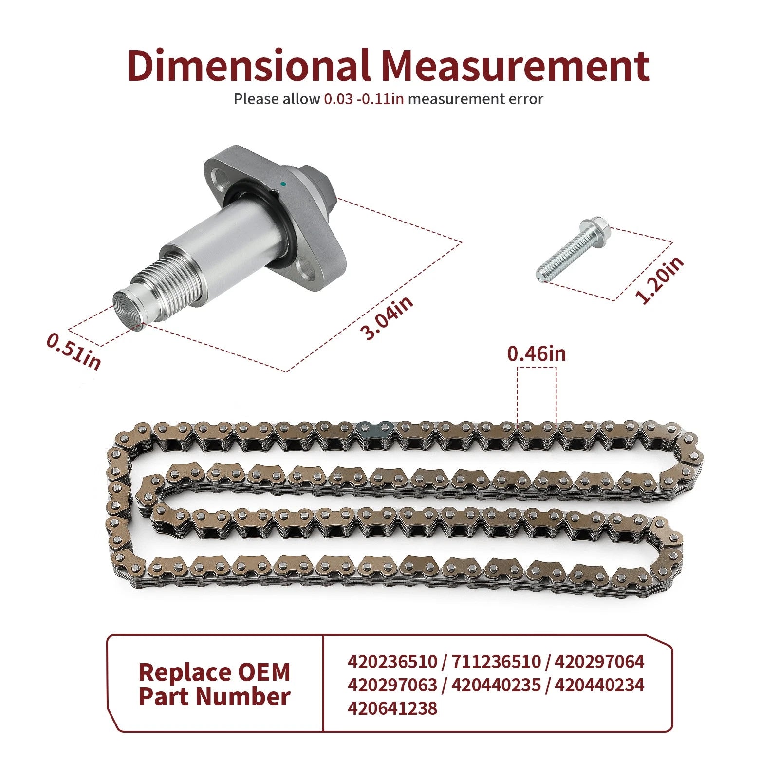 Cam Timing Chain Tensioner Kit for Can-Am Renegade 850 (2016–2022)