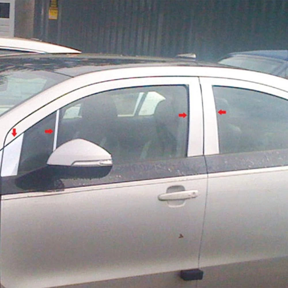 10pc Chrome Pillar Post Trim Set for 2011–2015 Chevy Volt