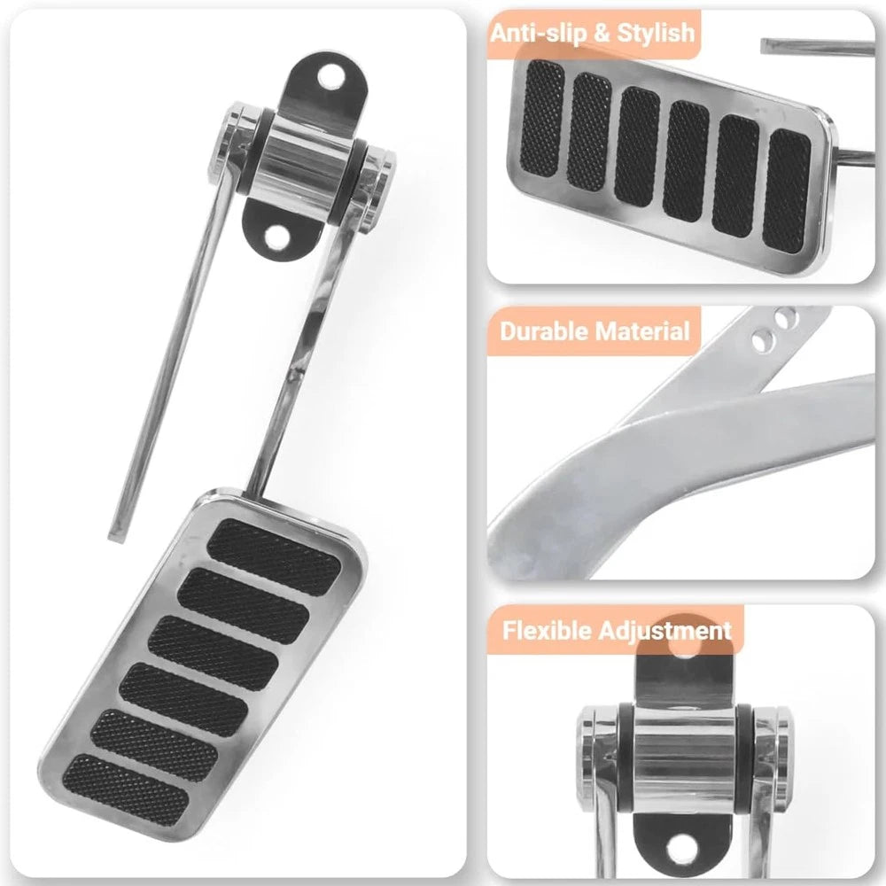 Aluminum Gas Pedal for Universal Hot Rod (Polished)