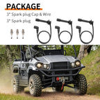 Spark Plug & Cap Wire Kit for Kawasaki Mule PRO-FX PRO-FXR PRO-FXT (2016–2023)