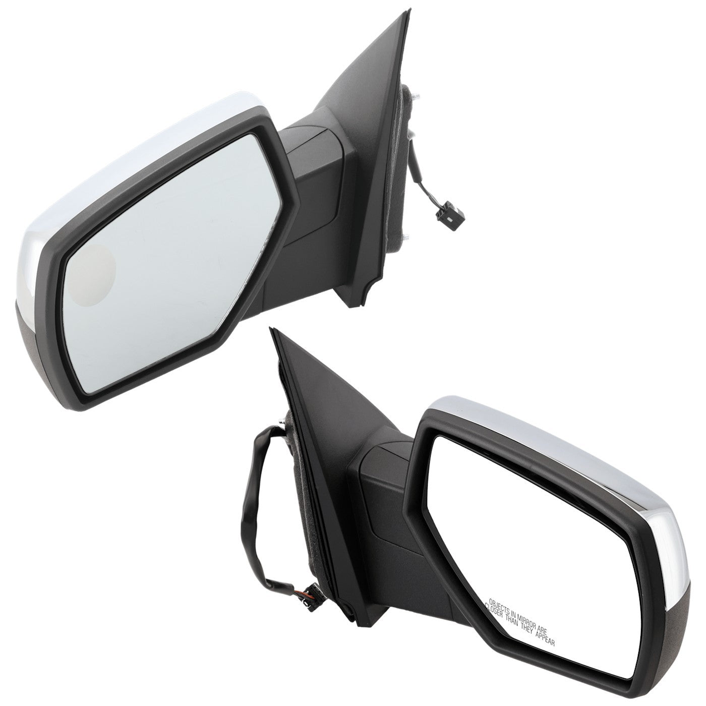 Set of 2 Heated Manual Fold Mirrors for Chevy GMC