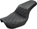 SADDLEMEN Step-Up Seat for Dyna (804-04-175) Black Full Lattice Stitch
