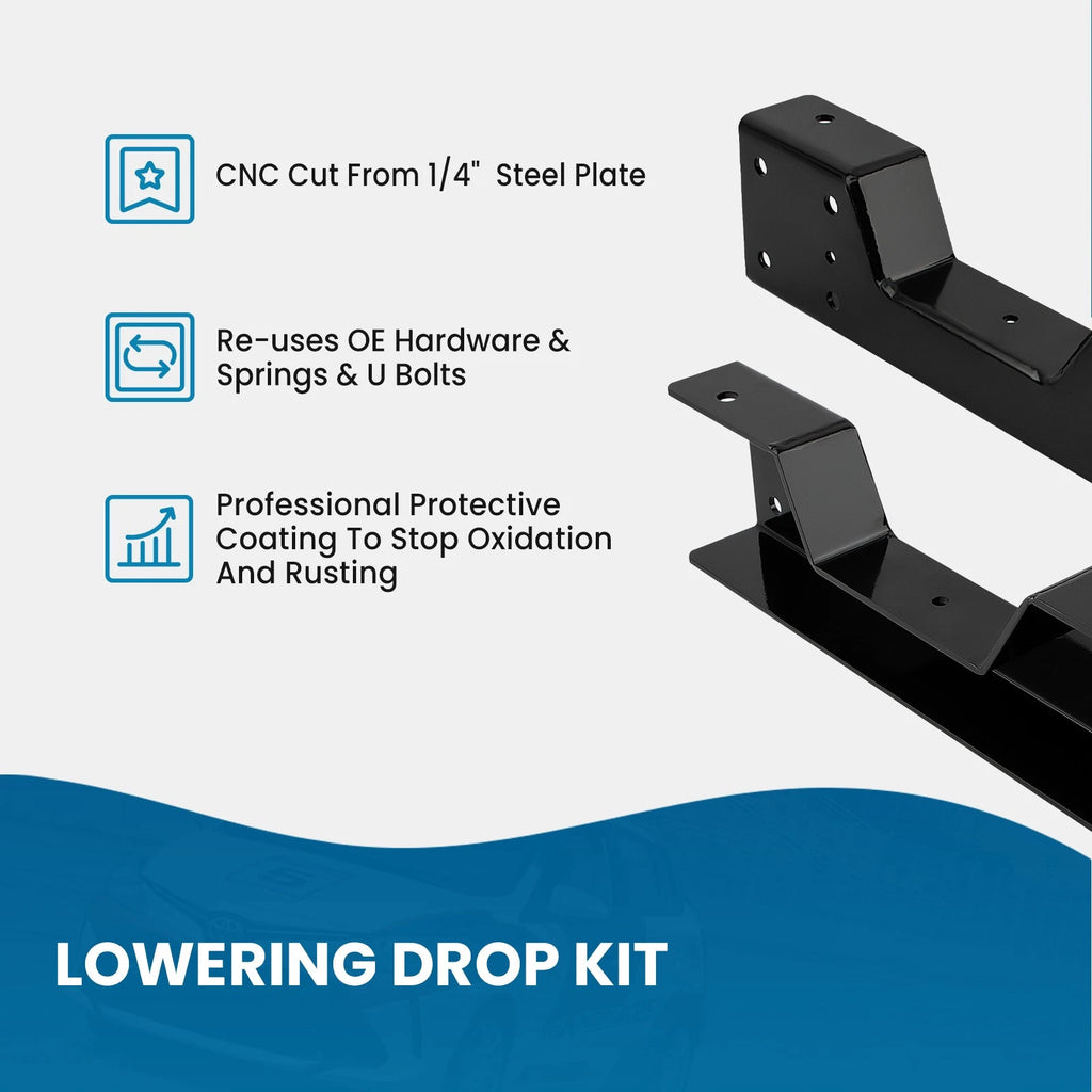 Front 3" Rear 6" Drop Lowering Flip Kit for Chevy Silverado C1500 (1988–1998)