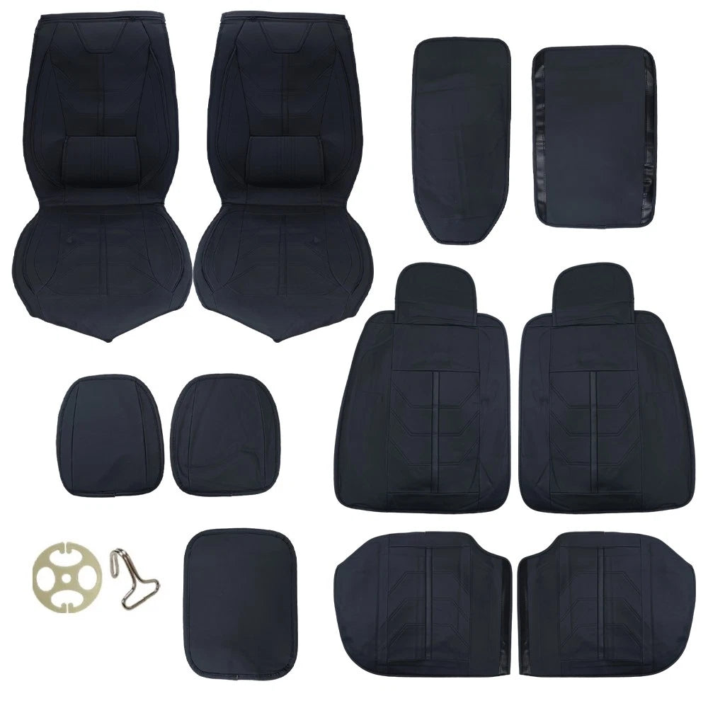 Full Set PU Leather Car Seat Covers for Ford F-150 Crew Cab (2007–2022)
