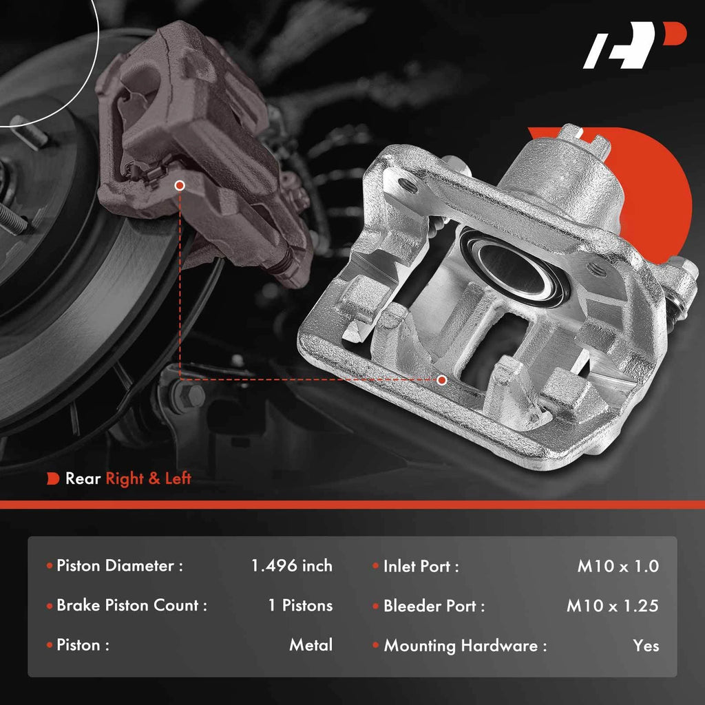Rear Brake Calipers with Bracket for Acura CL TL Honda Element (1999–2008)
