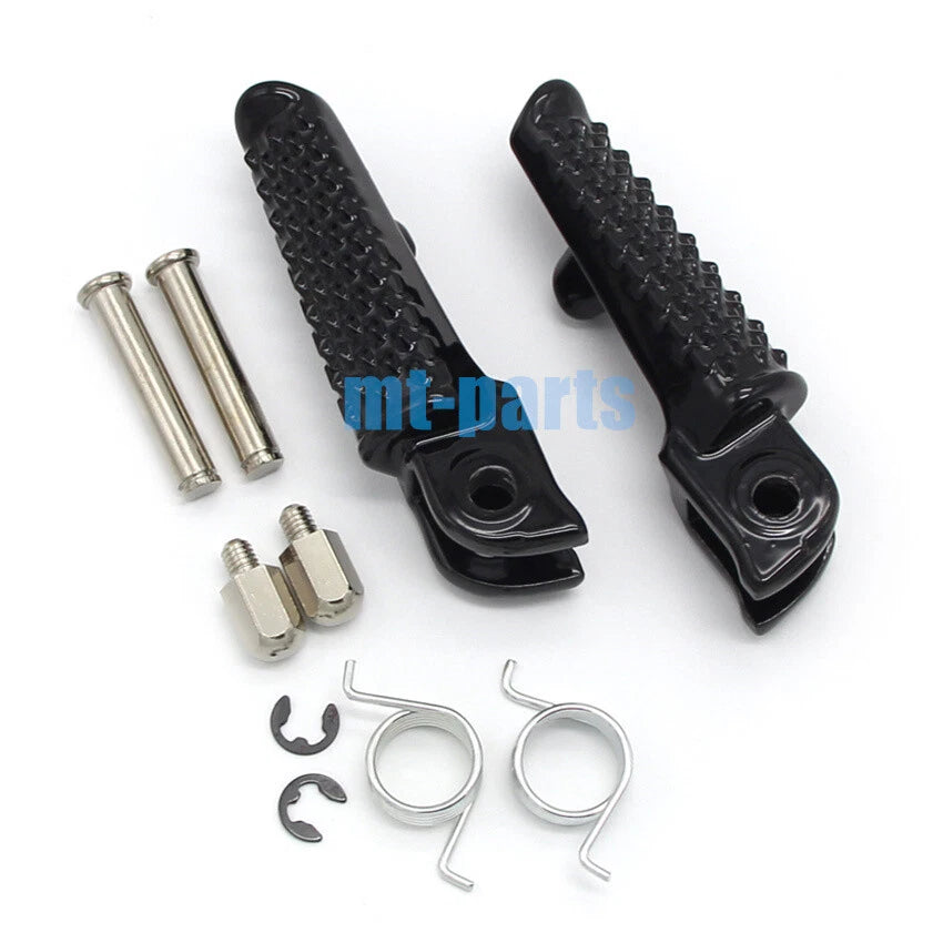 Black Front Footrest Pegs for Honda CBR1000RR Fireblade (2004–2019)
