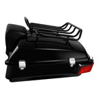 Chopped Trunk Backrest Luggage Rack LED Light for Harley Road Glide (2014–2026)