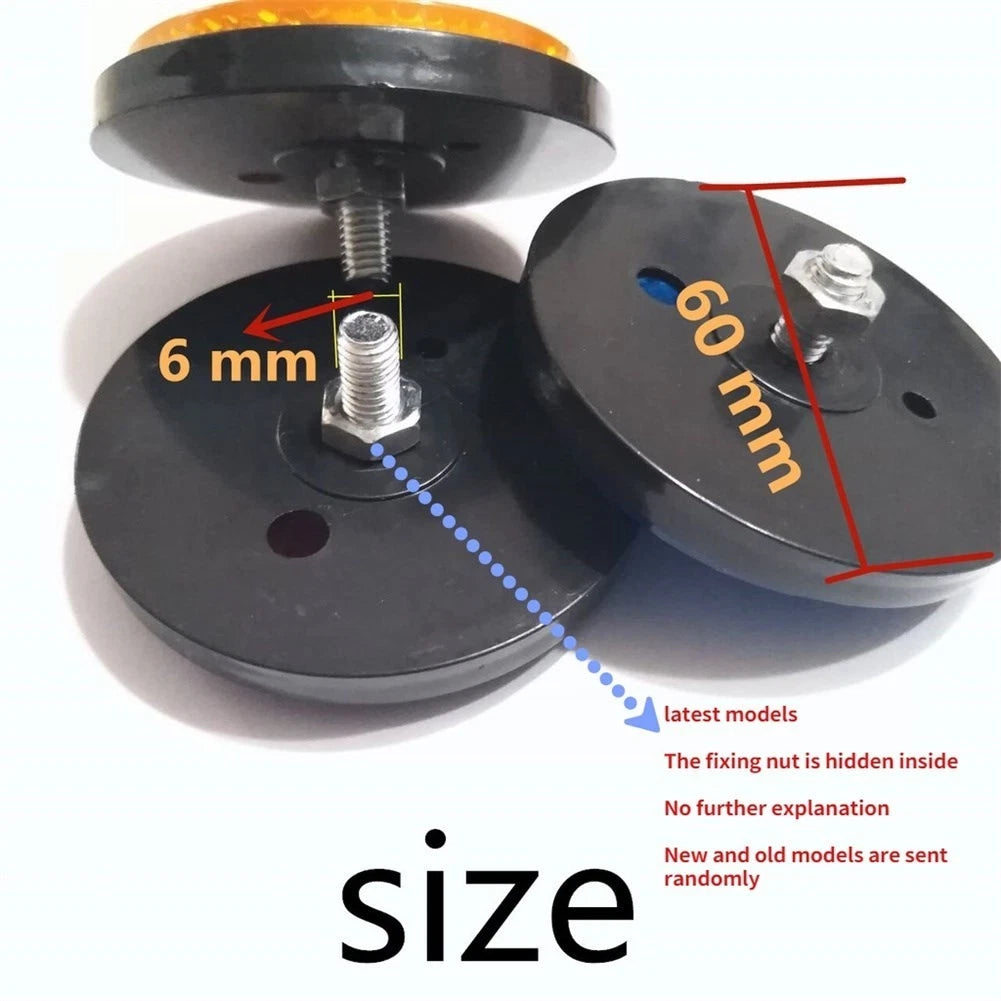 2X Circular Reflectors for Motorcycle, Trucks, Bicycles, Car