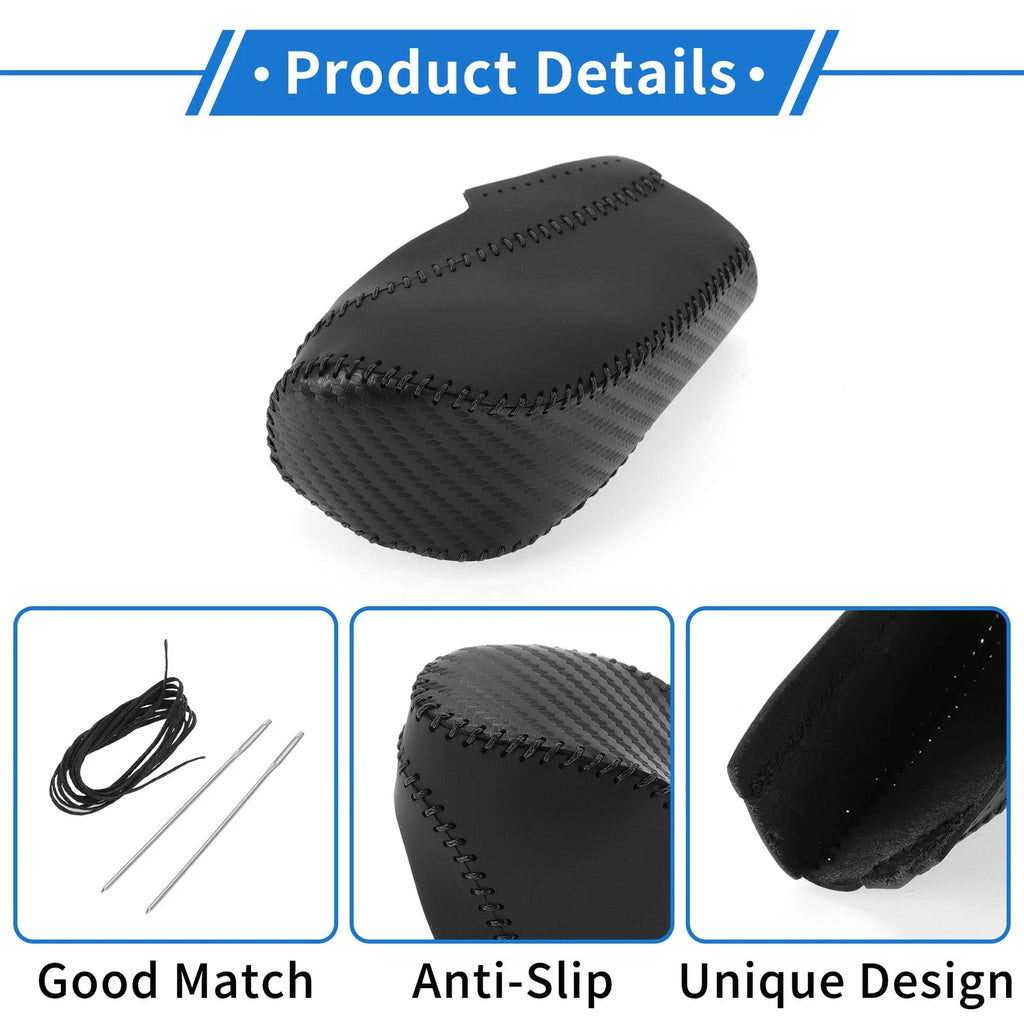 Gear Shift Knob Cover for Chevrolet Cruze (2011–2015) Carbon Fiber Black
