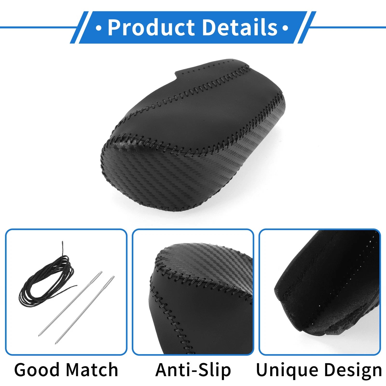 Gear Shift Knob Cover for Chevrolet Cruze (2011–2015) Carbon Fiber Black