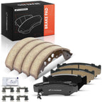 Set of 8 Ceramic Brake Pads & Shoes for Chevrolet Tracker (1999–2004)