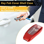 Red TPU Car Key Case for Mercedes Benz E Class (2017) - 3 Buttons